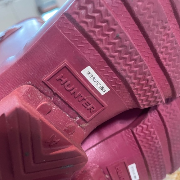 Hunter Metallic Fuchsia Youth Waterproof Boots Size 13B / 1G EU 31 - Picture 6 of 12